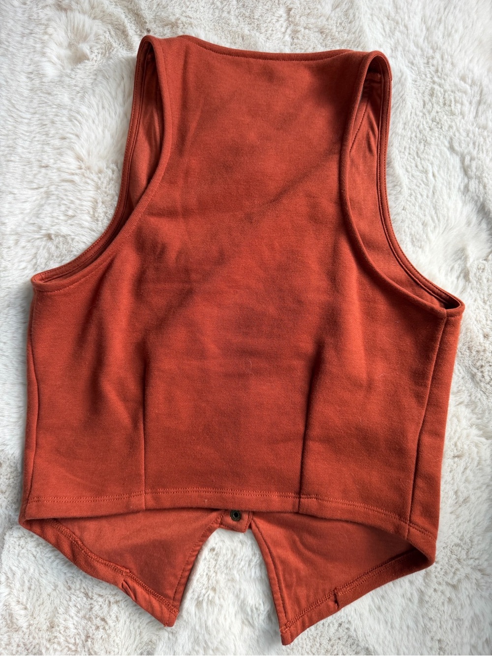 Anthropologie Rust Button-Front Tank - Picture 3 of 4
